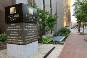 Flower garden created for a high-end office building by Willie C. & Sons Landscaping.